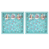 2 Pcs Picture Frames Innovative Wall Mount Photo Display Frames with Wood Clips for Home DecorationGreen Powder Photo Frame In Australia - Darrahopens