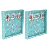 2 Pcs Picture Frames Innovative Wall Mount Photo Display Frames with Wood Clips for Home DecorationGreen Powder Photo Frame In Australia - Darrahopens