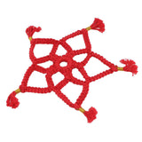 Hand Cotton Woven Hollow Star Ornament Red Five Pointed Star Ornaments Holiday Decoration In Australia - Darrahopens