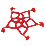 Hand Cotton Woven Hollow Star Ornament Red Five Pointed Star Ornaments Holiday Decoration In Australia - Darrahopens