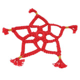 Hand Cotton Woven Hollow Star Ornament Red Five Pointed Star Ornaments Holiday Decoration In Australia - Darrahopens
