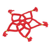 Hand Cotton Woven Hollow Star Ornament Red Five Pointed Star Ornaments Holiday Decoration In Australia - Darrahopens
