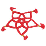 Hand Cotton Woven Hollow Star Ornament Red Five Pointed Star Ornaments Holiday Decoration