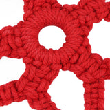 Hand Cotton Woven Hollow Star Ornament Red Five Pointed Star Ornaments Holiday Decoration