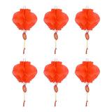 20Pcs Red Paper Chinese Decorative Lantern 15cm Diameter Hanging Ornaments for New Year Festival Wedding In Australia - Darrahopens