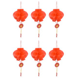 20Pcs Red Paper Chinese Decorative Lantern 15cm Diameter Hanging Ornaments for New Year Festival Wedding