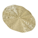 Round Wall Art Decor Elegant Style Iron Material 24.5cm/9.6in Delicate Texture Appearance Golden Irregular Circle