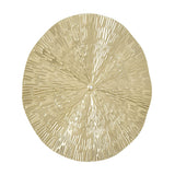 Round Wall Art Decor Elegant Style Iron Material 24.5cm/9.6in Delicate Texture Appearance Golden Irregular Circle