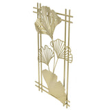Darrahopens Home & Garden > Wall Art > 3D Wall Art Gold Metal Wall Decor Golden Leaf Wall Hanging Decor Art Sculpture with Frame for Living Room Office Home Hotel In Australia - Darrahopens