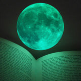 Moon Wall Sticker Glowing Luminous Wall Sticker PVC DIY Wall Paper for Bedroom Decoration12cm / 4.7in