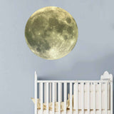 Moon Wall Sticker Glowing Luminous Wall Sticker PVC DIY Wall Paper for Bedroom Decoration22cm / 8.7in In Australia - Darrahopens