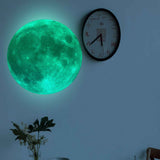 Moon Wall Sticker Glowing Luminous Wall Sticker PVC DIY Wall Paper for Bedroom Decoration22cm / 8.7in In Australia - Darrahopens