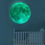 Moon Wall Sticker Glowing Luminous Wall Sticker PVC DIY Wall Paper for Bedroom Decoration32cm / 12.6in