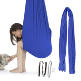 100x280cm Elastic Kid Swing Hammock Indoor Children Swing Bed for Home OutdoorDark Blue