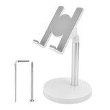 Cell Phone Stand Aluminum Alloy Adjustable Height Desk Mobile Phone Holder for IOS Tablet Silver In Australia - Darrahopens