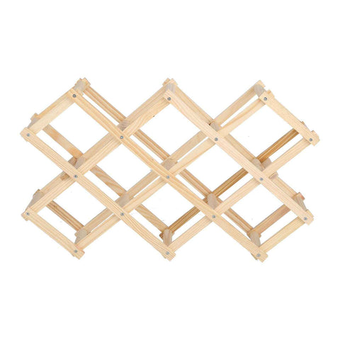 Foldable Wine Cabinet Pine Durable Elegant Simple Wine Rack Cabinet for Home Hotel OfficeWood Color 10 Bottles In Australia - Darrahopens