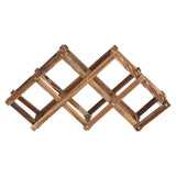 Foldable Wine Cabinet Pine Durable Elegant Simple Wine Rack Cabinet for Home Hotel OfficeRoast Color 6 Bottles In Australia - Darrahopens