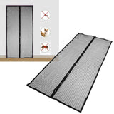 Magnetic Door Curtain Automatic Closing AntiMosquito Door Screen for Bedroom Kitchen(Black )