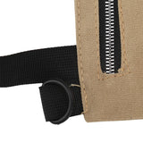 Tool Storage Bag Canvas Foldable Zipper Design Lightweight and Durable High Capacity Tool Roll Up Bag with StrapsKhaki