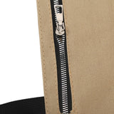 Tool Storage Bag Canvas Foldable Zipper Design Lightweight and Durable High Capacity Tool Roll Up Bag with StrapsKhaki