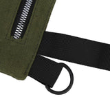 Tool Storage Bag Canvas Foldable Zipper Design Lightweight and Durable High Capacity Tool Roll Up Bag with StrapsGreen