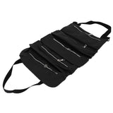 Tool Storage Bag Canvas Foldable Zipper Design Lightweight and Durable High Capacity Tool Roll Up Bag with StrapsBlack In Australia - Darrahopens