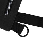 Tool Storage Bag Canvas Foldable Zipper Design Lightweight and Durable High Capacity Tool Roll Up Bag with StrapsBlack