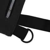 Tool Storage Bag Canvas Foldable Zipper Design Lightweight and Durable High Capacity Tool Roll Up Bag with StrapsBlack