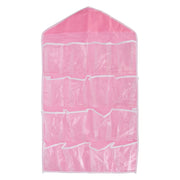 Wall Closet Hanging Organizers Over The Door Storage Bag Polyester Hanging Shelves Pocket for Bedroom Living RoomPink In Australia - Darrahopens
