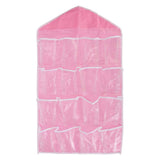 Wall Closet Hanging Organizers Over The Door Storage Bag Polyester Hanging Shelves Pocket for Bedroom Living RoomPink In Australia - Darrahopens