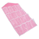 Wall Closet Hanging Organizers Over The Door Storage Bag Polyester Hanging Shelves Pocket for Bedroom Living RoomPink