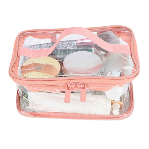 Clear Toiletry Bag Travel Cosmetic Makeup Bag PVC Storage Bag Portable Transparent Pouch for Traveling Vacation Bathroom In Australia - Darrahopens