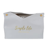 Tissue Bag Artificial Leather Vintage Kitchen Paper Towel Box Container for Office HomeGray
