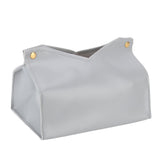 Tissue Bag Artificial Leather Vintage Kitchen Paper Towel Box Container for Office HomeGray