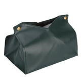 Tissue Bag Artificial Leather Vintage Kitchen Paper Towel Box Container for Office HomeGreen In Australia - Darrahopens