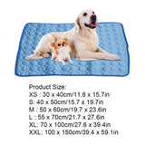 Pet Cooling Mat Breathable Soft Summer Dog Cat Sleeping Pad for Kennel Sofa Bed FloorBlue XXL