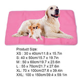 Pet Cooling Mat Breathable Soft Summer Dog Cat Sleeping Pad for Kennel Sofa Bed FloorPink S