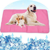 Pet Cooling Mat Breathable Soft Summer Dog Cat Sleeping Pad for Kennel Sofa Bed FloorPink S