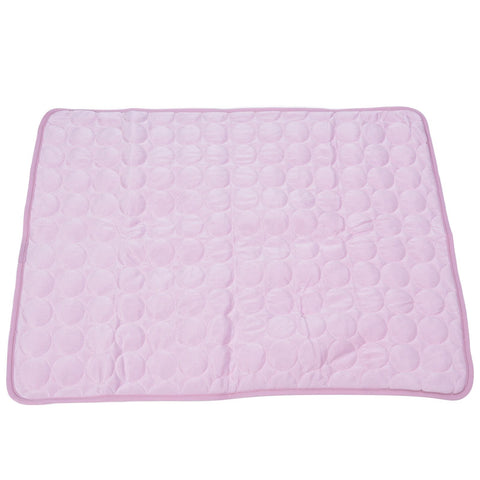 Pet Cooling Mat Breathable Soft Summer Dog Cat Sleeping Pad for Kennel Sofa Bed FloorPink L