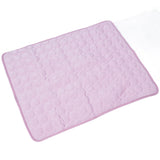 Pet Cooling Mat Breathable Soft Summer Dog Cat Sleeping Pad for Kennel Sofa Bed FloorPink L