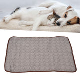 Pet Cooling Mat Breathable Soft Summer Dog Cat Sleeping Pad for Kennel Sofa Bed FloorBrown L
