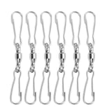 10pcs Hanging Hook Stainless Steel 360° Rotating Hook for Bird Feeder Wind Chimes7cm