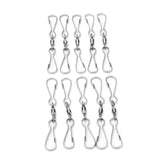10pcs Hanging Hook Stainless Steel 360° Rotating Hook for Bird Feeder Wind Chimes8.2cm