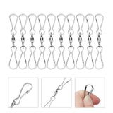 10pcs Hanging Hook Stainless Steel 360° Rotating Hook for Bird Feeder Wind Chimes8.2cm