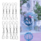 10pcs Hanging Hook Stainless Steel 360° Rotating Hook for Bird Feeder Wind Chimes8.2cm