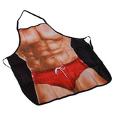 Muscle Pattern Funny Novelty Apron Kitchen Apron for Men Women Chef Waitress BBQ Baking In Australia - Darrahopens