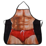 Muscle Pattern Funny Novelty Apron Kitchen Apron for Men Women Chef Waitress BBQ Baking