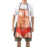 Muscle Pattern Funny Novelty Apron Kitchen Apron for Men Women Chef Waitress BBQ Baking