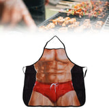 Muscle Pattern Funny Novelty Apron Kitchen Apron for Men Women Chef Waitress BBQ Baking