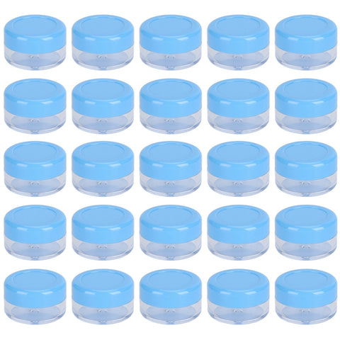 Empty Cream Container 25pcs Plastic Compact Round Small Cosmetic Jar for Travel